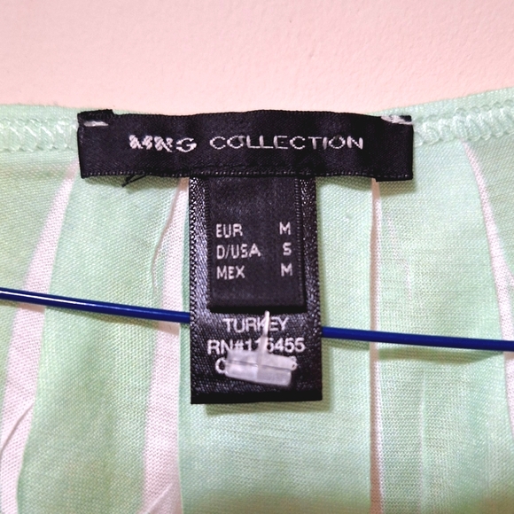 NWOT MNG MANGO M sheer mesh hi low colourdul ombre flowy tank women's - Picture 3 of 4